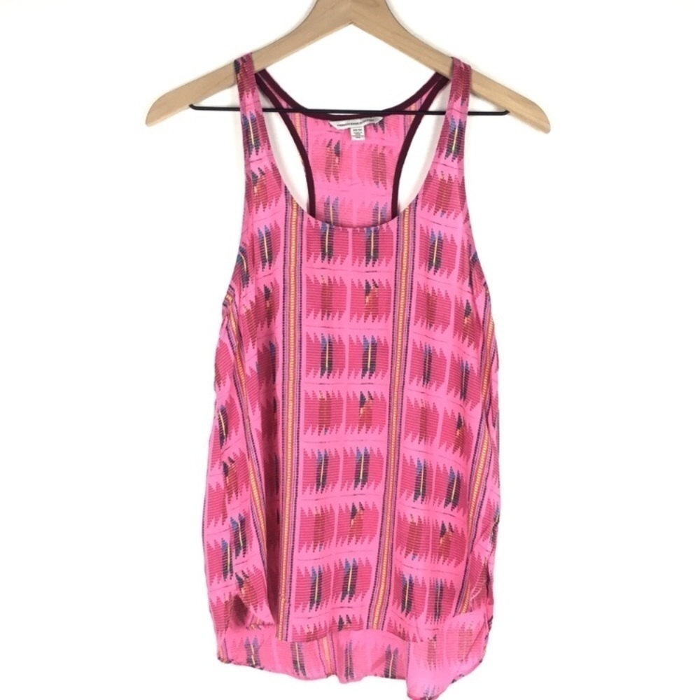 AMERICAN EAGLE Tank Top Racerback Southwestern Aztec Tribal Arrows Boho Size XS